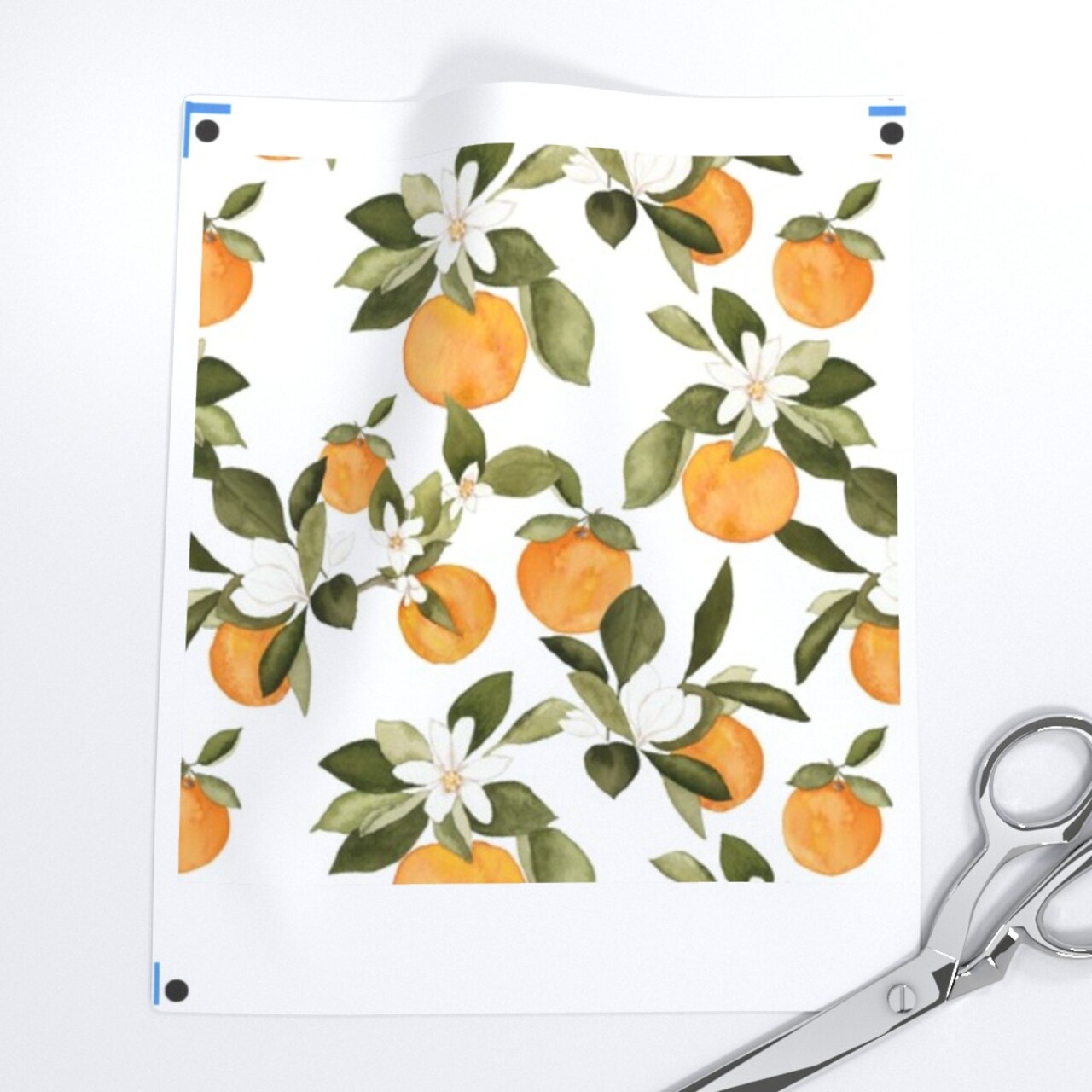 Orange Blossom Oranges Blossoms Spring Fruit Citrus Summer Botanical Floral Custom Removable Wallpaper by Spoonflower Peel & Stick Wallpaper 2FT Wide